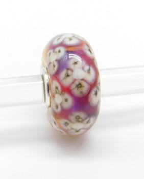 Violet Rock Flowerstone - Elfbeads Glas - Originalfoto